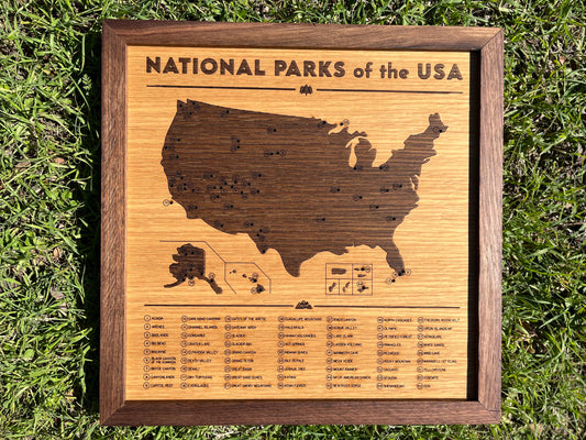 National Parks Push-Pin Map