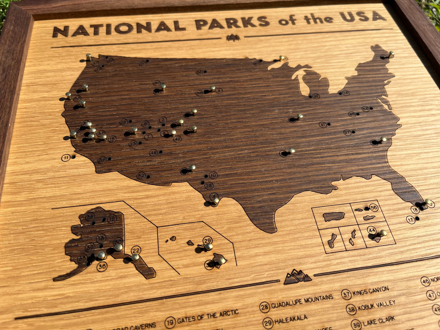 National Parks Push-Pin Map