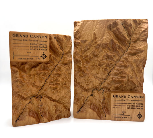 Grand Canyon 3D Rim-to-Rim Trail Map