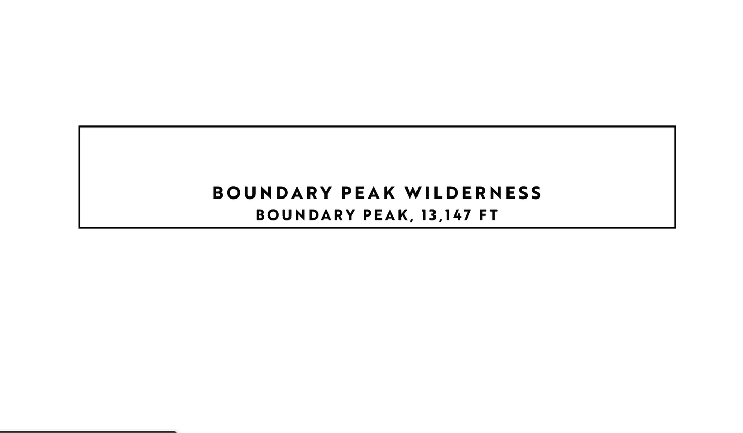 Boundary Peak wooden model