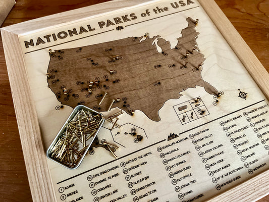 National Parks Push-Pin Map
