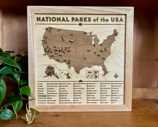 National Parks Push-Pin Map