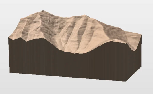 Boundary Peak wooden model