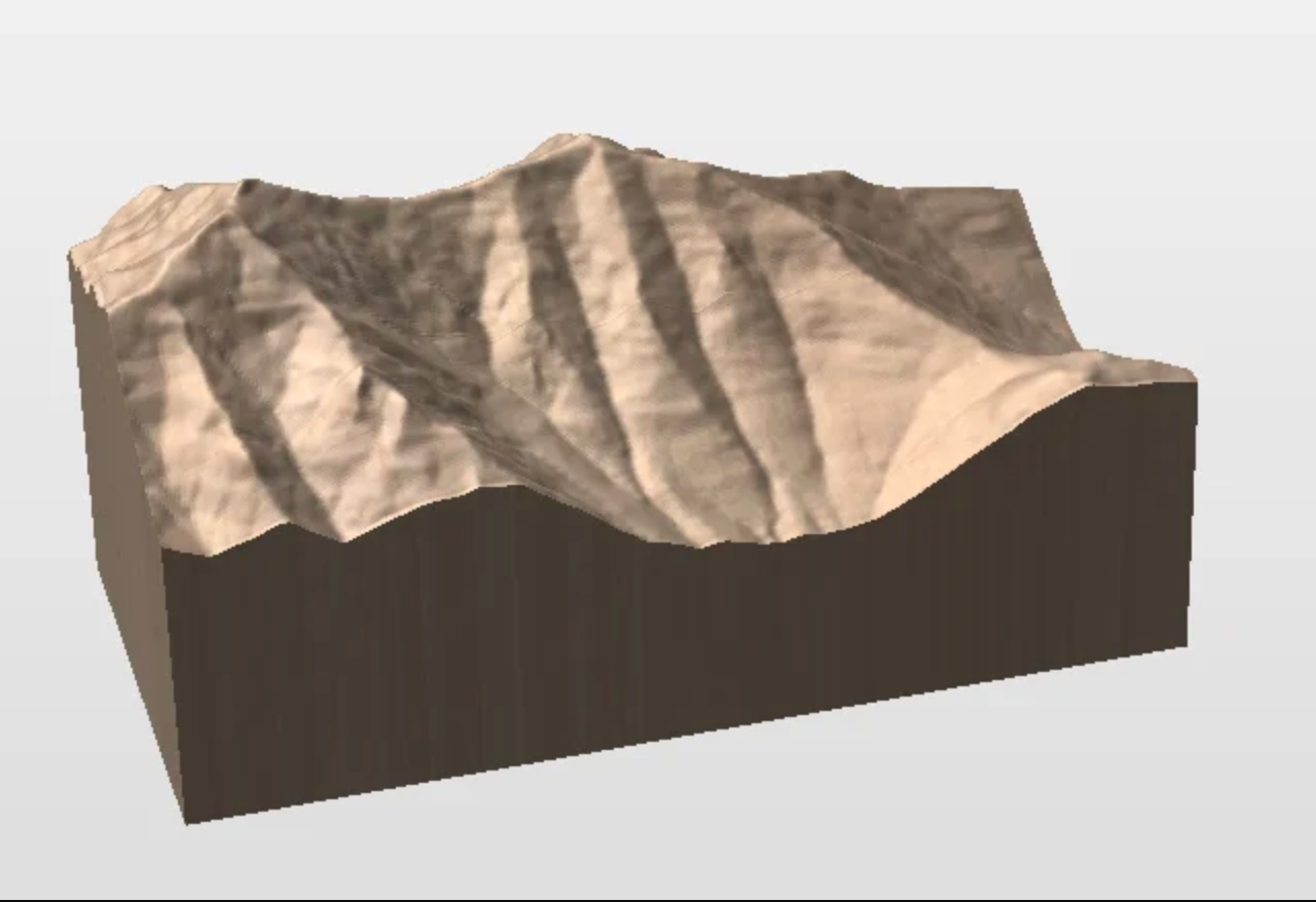 Boundary Peak wooden model