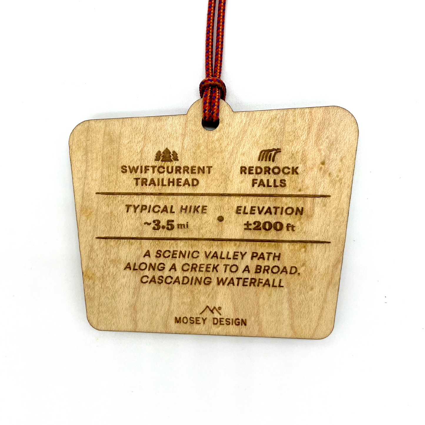 Redrock Falls - Glacier National Park Ornament