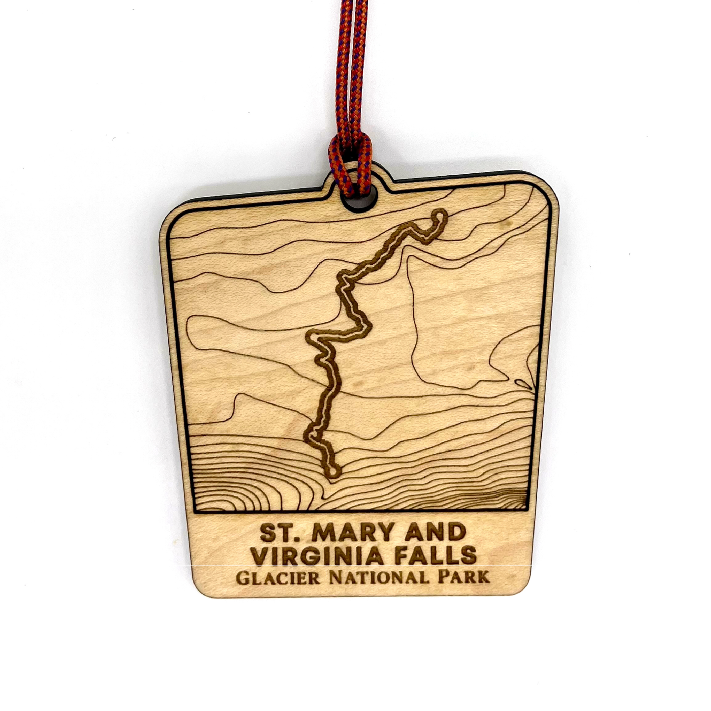 St. Mary and Virginia Falls - Glacier National Park Ornament