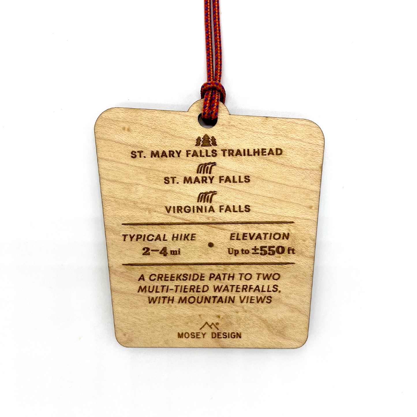 St. Mary and Virginia Falls - Glacier National Park Ornament
