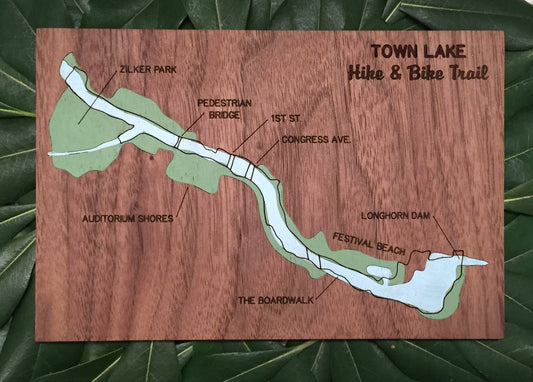 Town Lake Hike & Bike Map